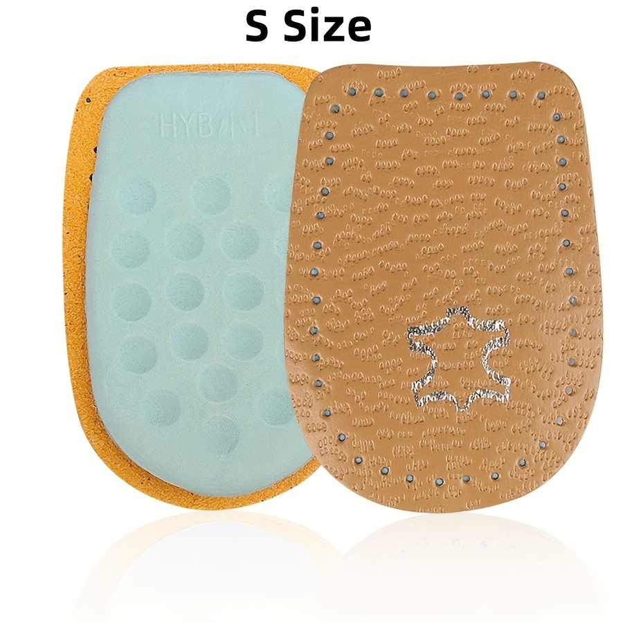 TEMU 1 Paire de Coussinets de Talon en Latex Épais - Absorbant les Chocs, Inserts Anti-Usure Demi-Taille pour Talons Hauts & Chaussures de Sport,