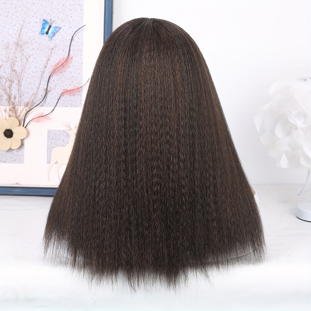 Kinky Straight Wig Synthetic Hair Black Wigs Women Synthetic