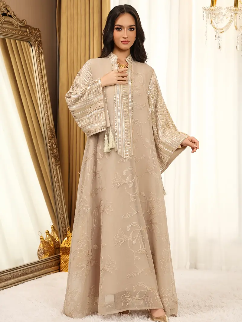 muslim dress winter long Winter Abaya for Women Thick Knit, Loose Fit, Long Sleeve
