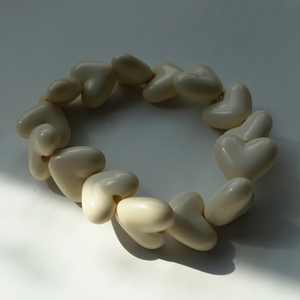 Heart Shaped Acrylic Bracelet for Women