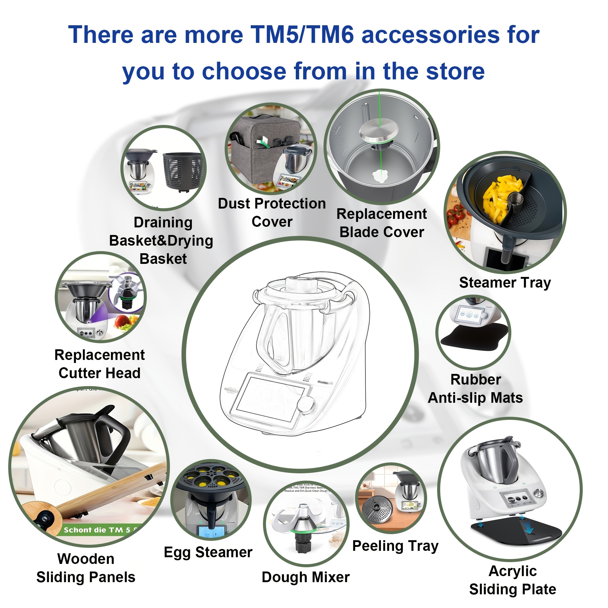 sliding plate for   for tm6 tm5 food processor accessory sliding plate for     only not a genuine   accessory food not included for cooking   wooden acrylic details 6