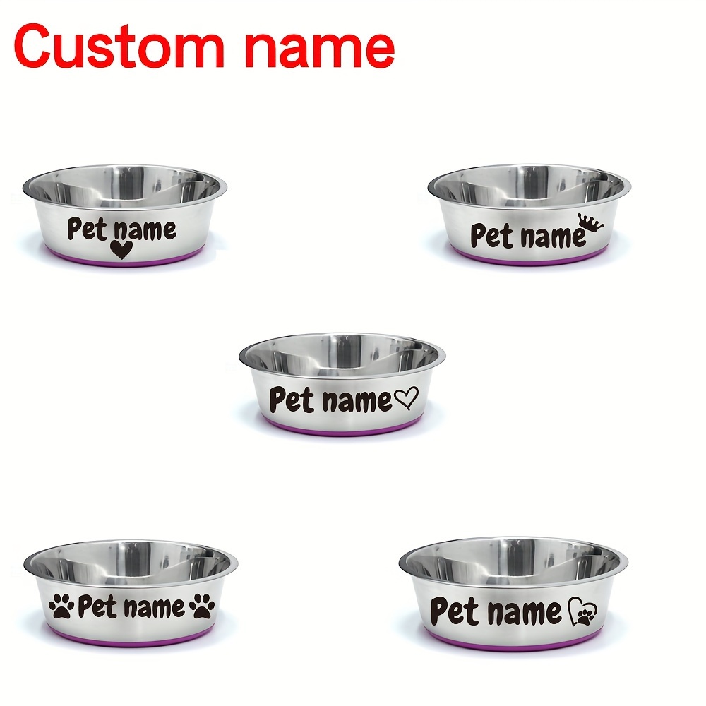 

Custom Engraved Stainless Steel Dog Bowl - Non-slip Silicone Base, Anti-tip Feeding & Water Dish For Pets Dog Food And Water Bowl Set Ceramic Dog Bowl