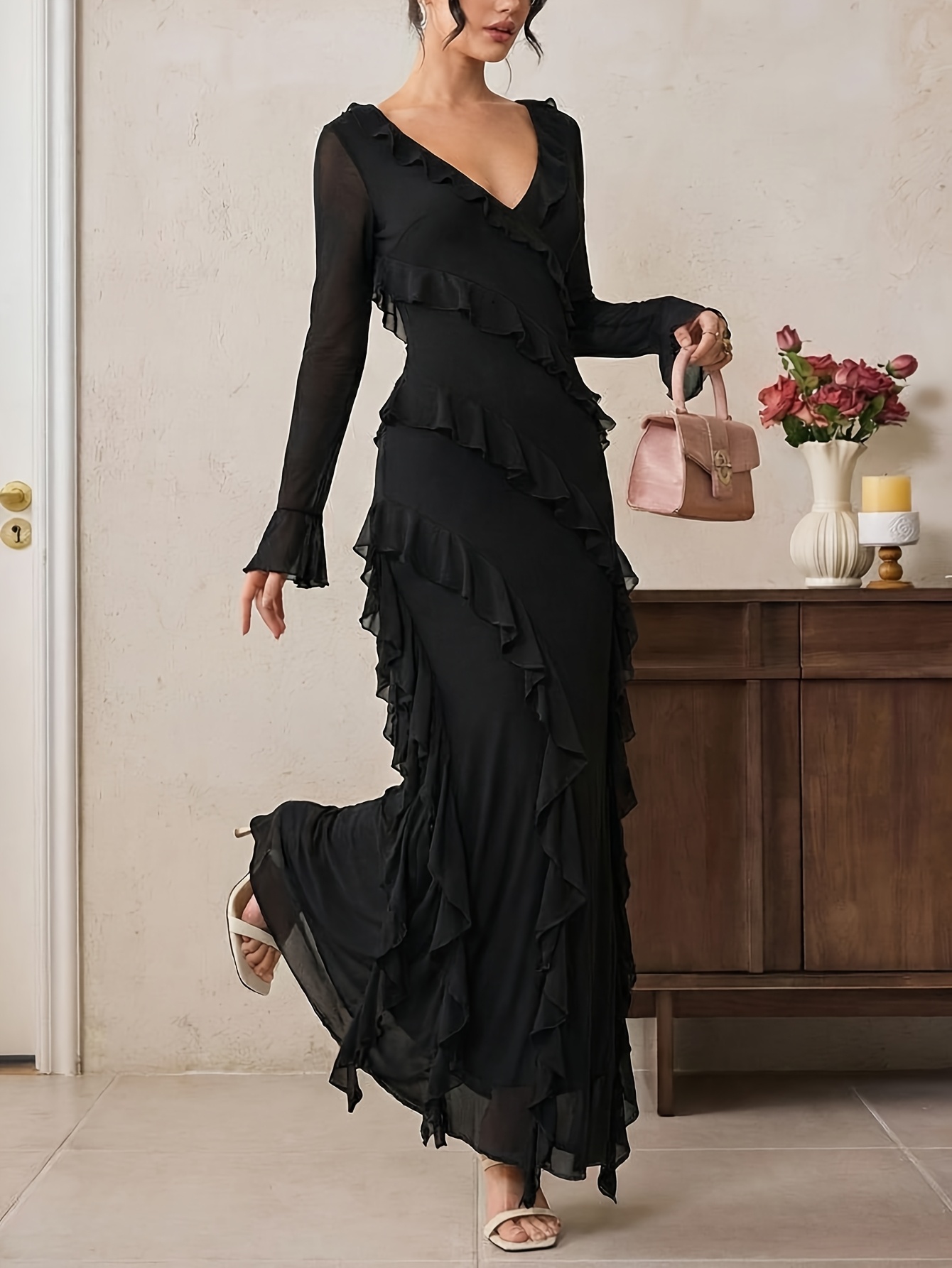 black tie dress sold on Temu United States