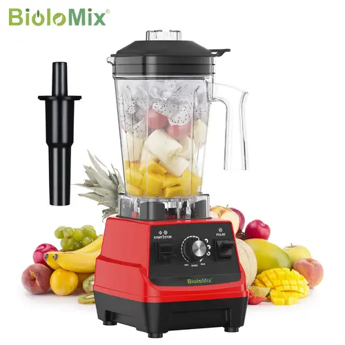 1800w high power smoothie blender bpa free 60 8oz jar dual cups 1 8l 600ml variable speed settings control stainless steel for countertop ideal for grinding and more