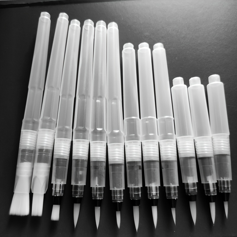 12pcs Watercolor Brush Pen Set - Easy Refill, Ideal For Beginners & Artists Watercolor Brushes