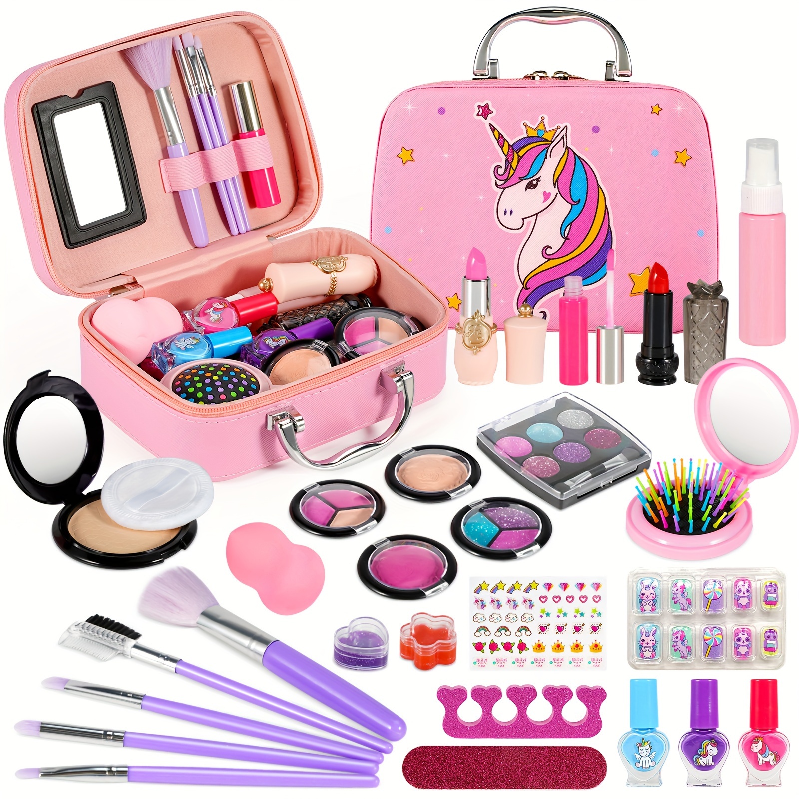 Rose Red Kids Makeup Kit Non toxic Washable And Perfect - Temu