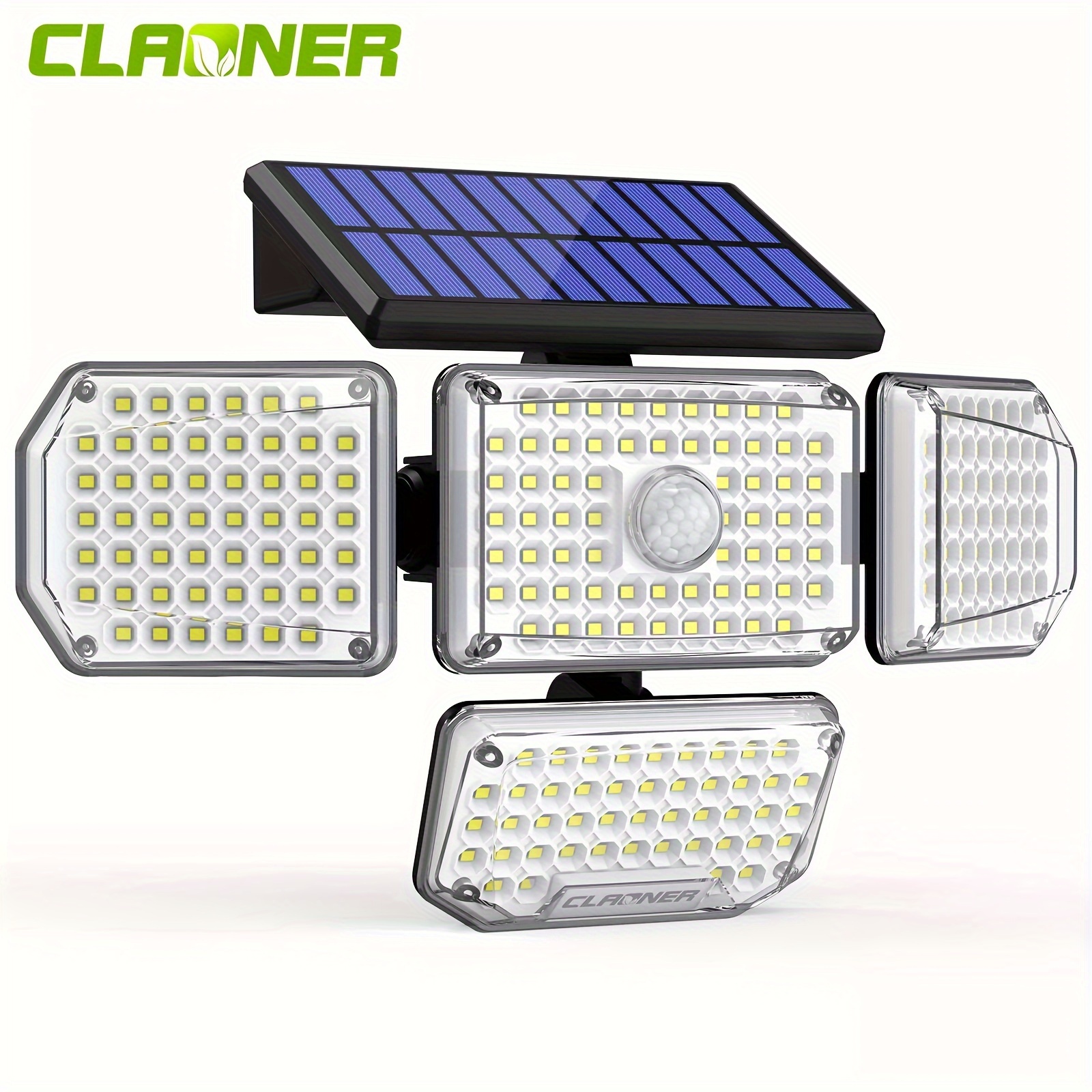 

214 Led Cold White Solar Outdoor Lights Motion Sensor 270° Wide Angle Lighting Security Solar Powered Flood Lights For Outside Fence Wall Yard