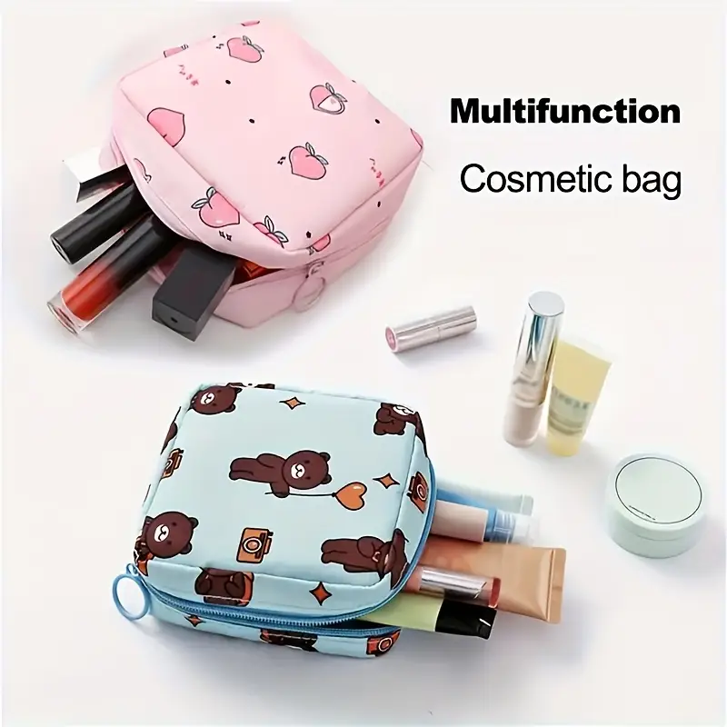 in this cute sanitary napkin storage bag is a portable red pouch for makeup items menstrual products and its durable easy to clean and convenient featuring a with a zipper Product details 9