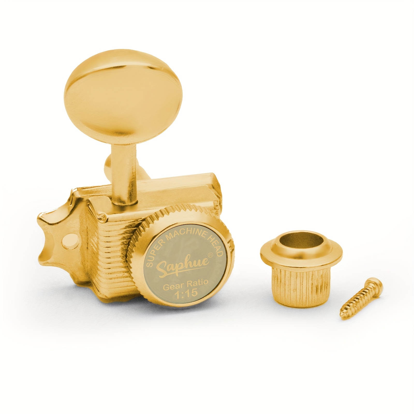 [Inline Guitar Lock Tuners] SAPHUE 6 Inline Guitar Lock String Tuners 1:15 Vintage Guitar Locking Tuning Key Pegs Machine Heads Replacement for ST TL Style Electric Folk or Acoustic Guitars Chrome/Golden, Tuning Pegs, Inline Tuners, Highquality Tuners, Replacement Tuners, Acoustic Guitarists, Guitar Players