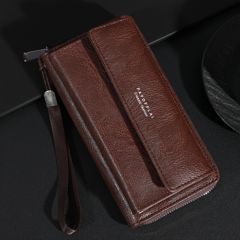 TEMU Business - Dual Layer With Snap Closure, Zippered & Photo Compartment - Available In Coffee, Light , Black