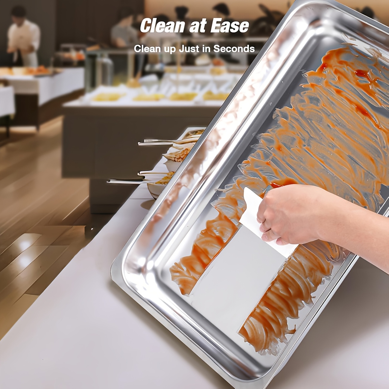 Stainless Steel Rectangular Chafing Dish for Self-Service