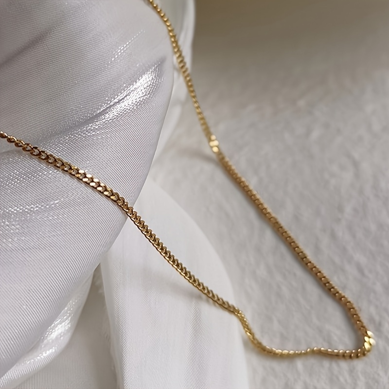 E-shop 1 Elegante 18K vergoldete Edelstahlkette – Vielseitiges Modeaccessoire für Damen, ideal für den festliche Anlässe