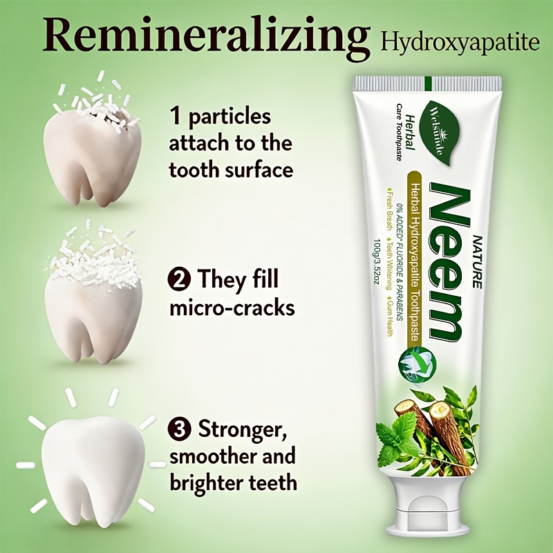 Natural Neem Mint Herbal Toothpaste, 0% Added Fluoride