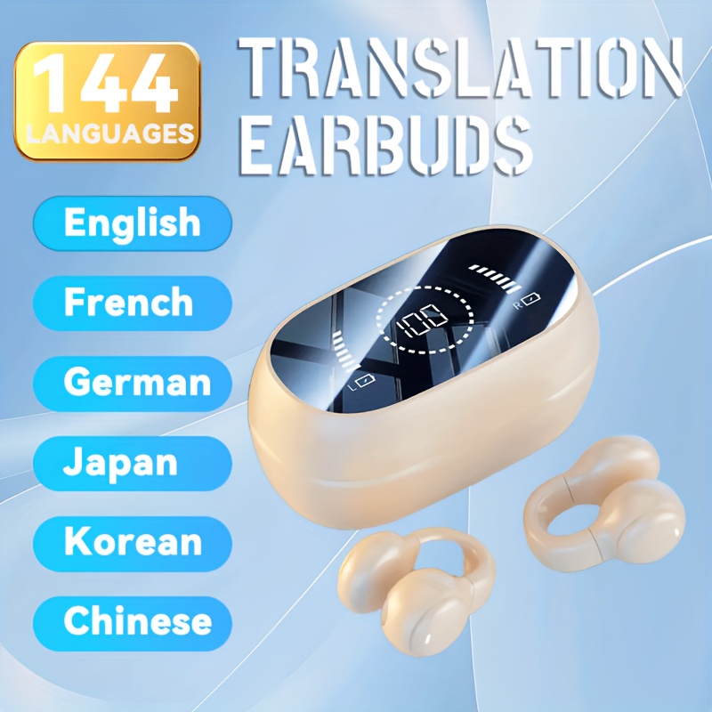 Vital Translation Earbuds, 2025 New 144-Language Bluetooth Headphones Translating Device, Ai