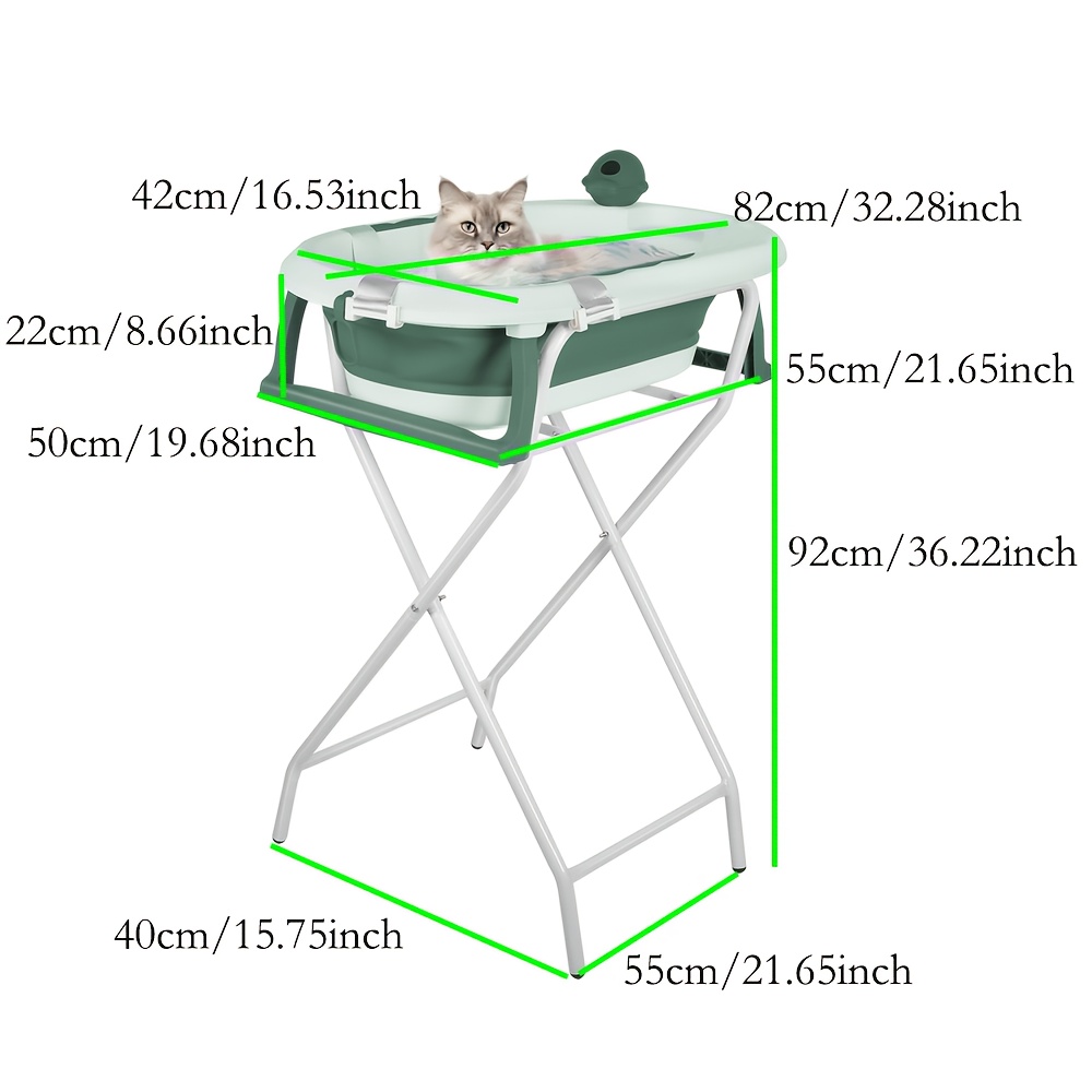 Image of Large Bathtub With A Stand, Suitable For Dogs And Cats, Ideal For Commercial And Home Use, Space- Design, Dimensions 40x55x92cm