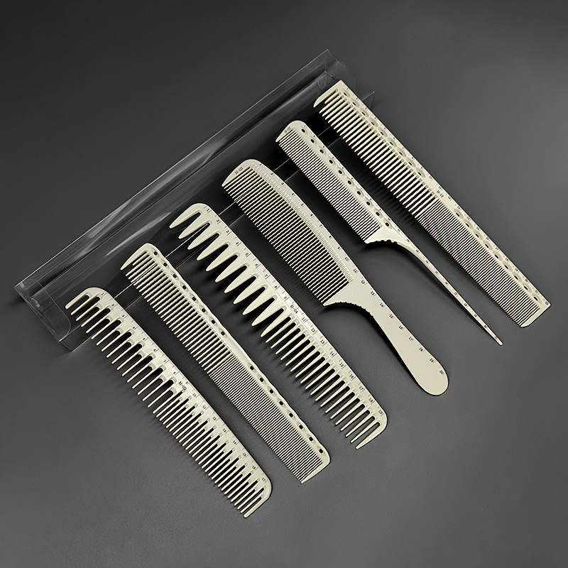 6pcs Comb Set Designed For Hairstylists, Suitable For Men And Women, Ideal For Salon Use