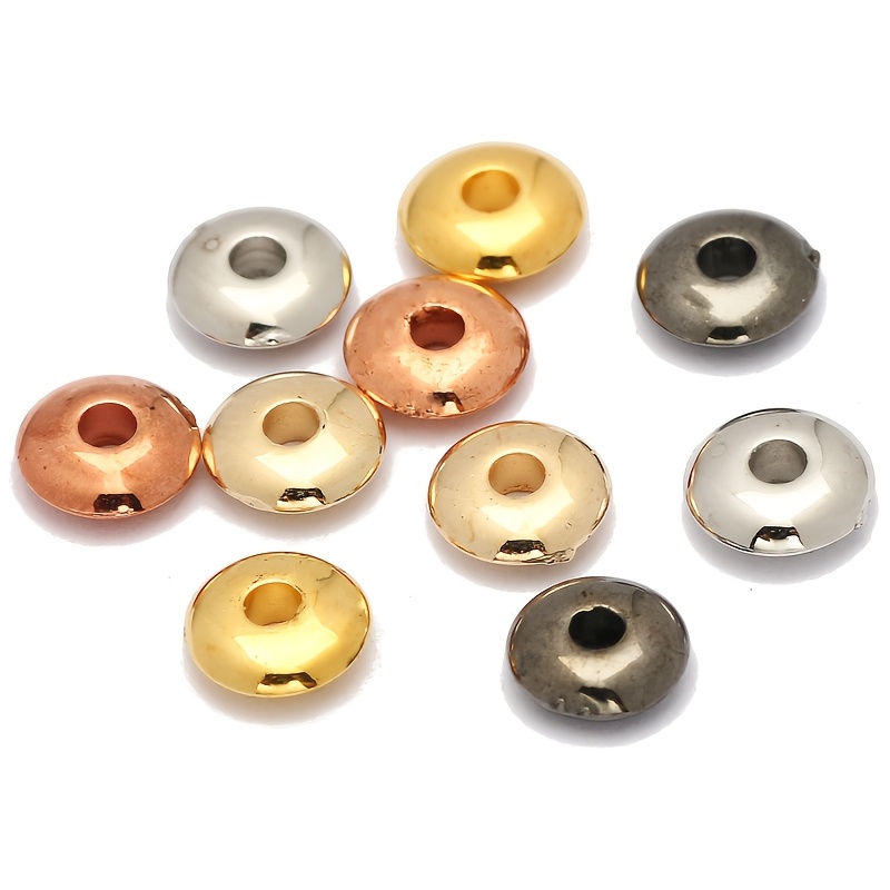 400Pcs Smooth Saucer Spacer Beads for Handmade Bracelets and Necklaces
