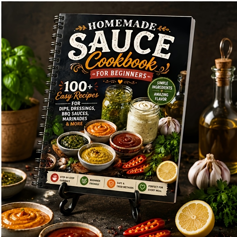 TEMU Recette de sauces maison pour débutants | Plus de 100 recettes faciles pour aïolis, dressings, sauces BBQ, marinades et plus encore