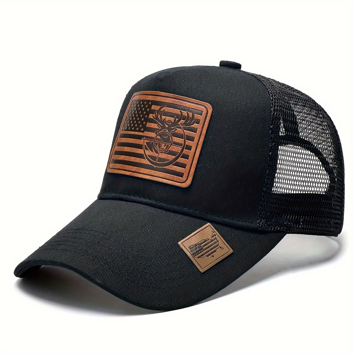 Image of The Deer Pattern Against A Background Showcases The Between And Wildlife. This Stylish Outdoor Hat Is Perfect For And Wildlife Conservation