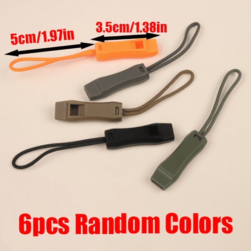 6pcs Outdoor Survival Whistle Set with Lanyard