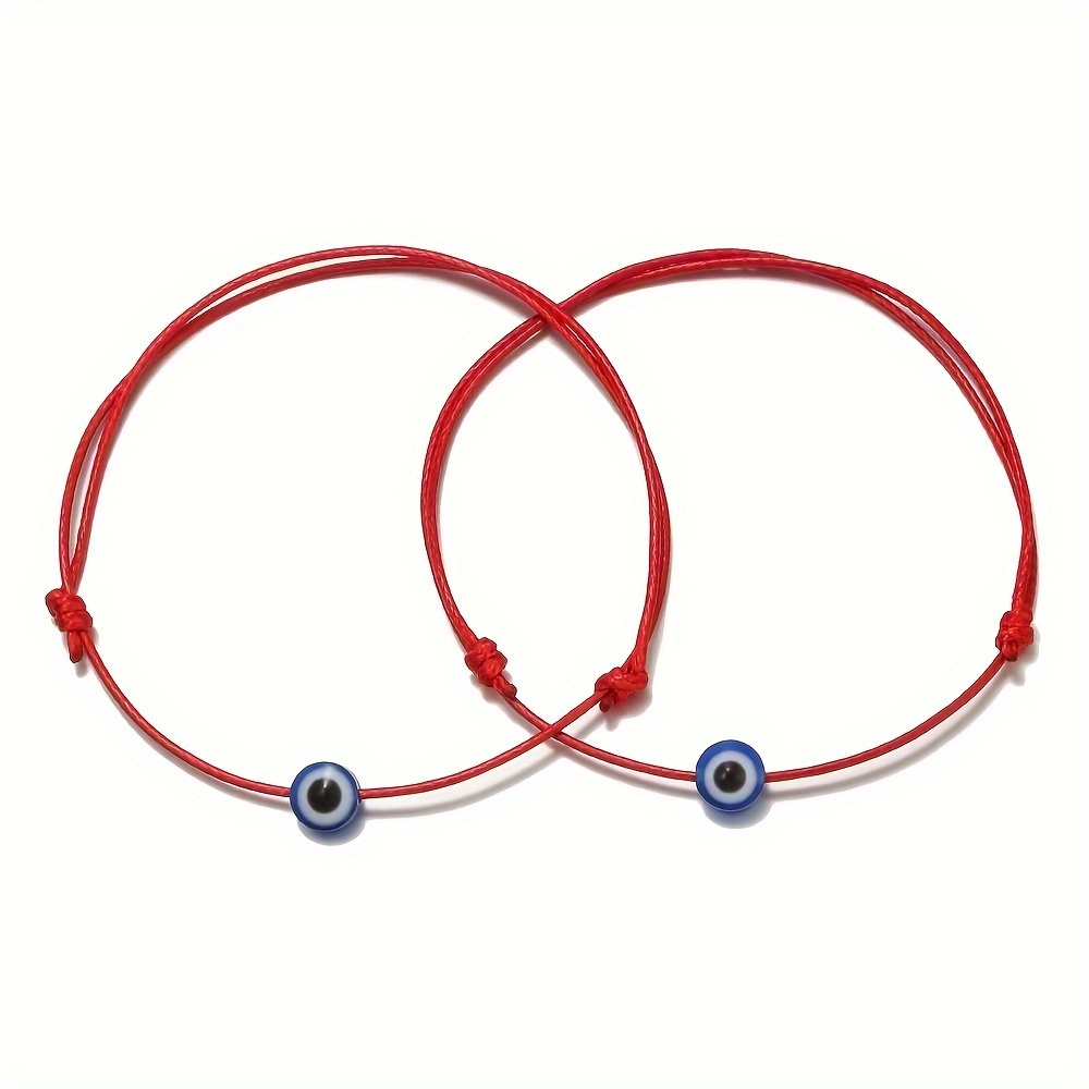 Vintage Evil Eye Bracelet Set - Hand Woven Rope Accessories