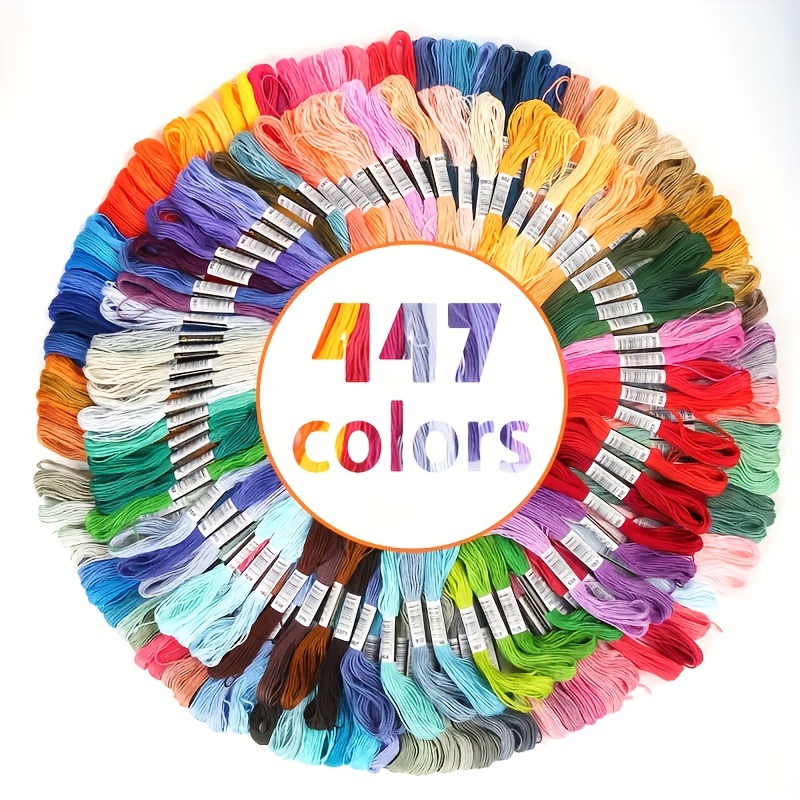 

Fil à Broder en Polyester de Couleurs Mélangées - 50 Paquets, Fil de Point de Croix de Haute Qualité, Combinaison Multicolore, Adapté pour les Loisirs Créatifs et les Kits de Couture