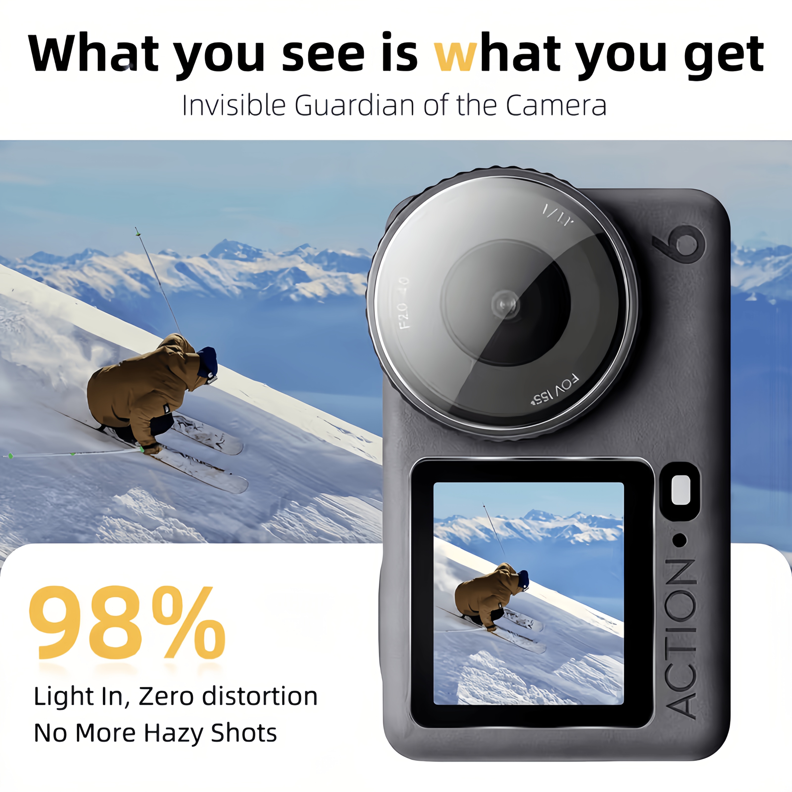 8 in 1 multifunctional kit compatible with       pro camera   6pcs lens protectors front and   scratch resistant glass protectors 2   cases with lens caps 9h scratch   hd   Product details 2