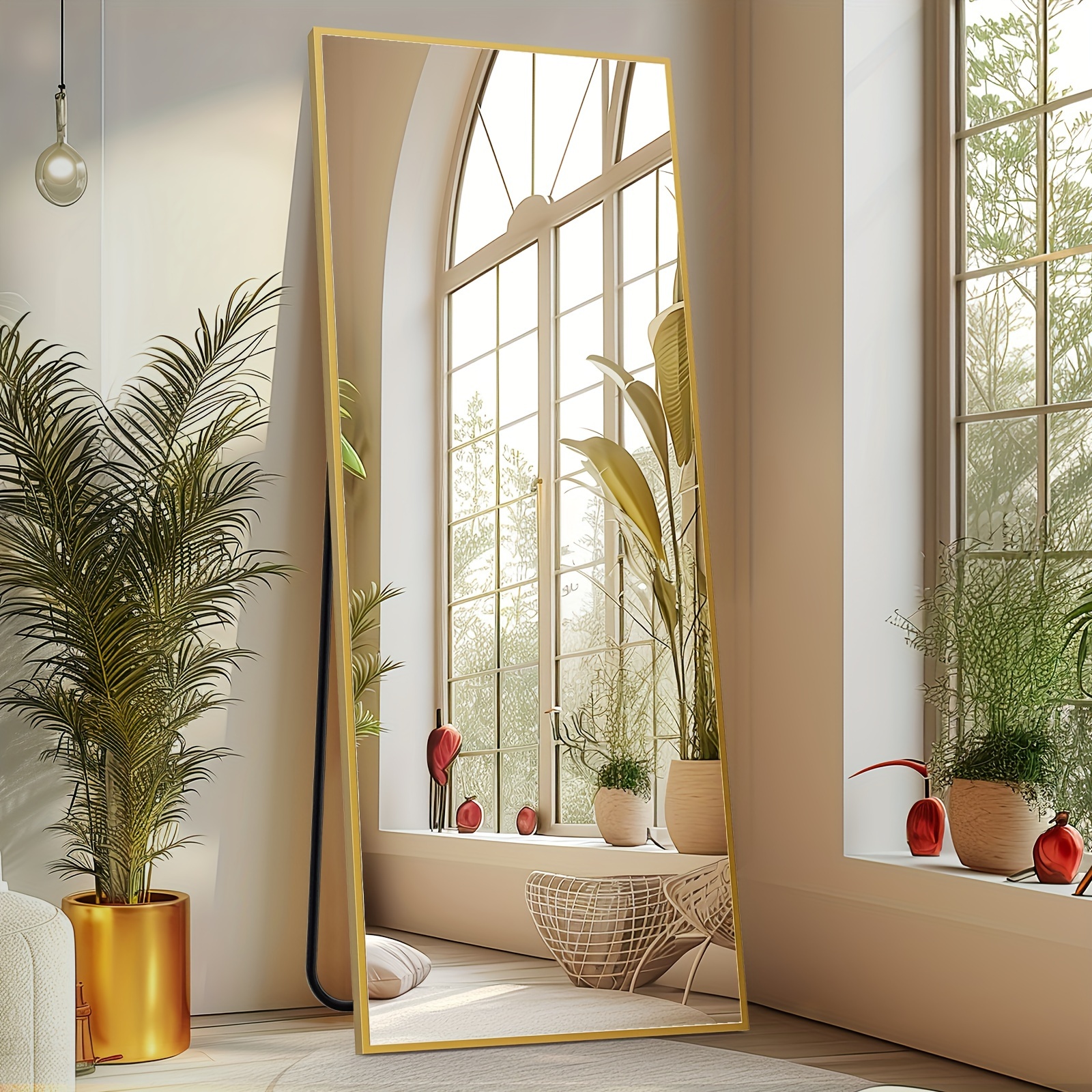 Full Rectangular Mirror Thin Metal Frame - Temu