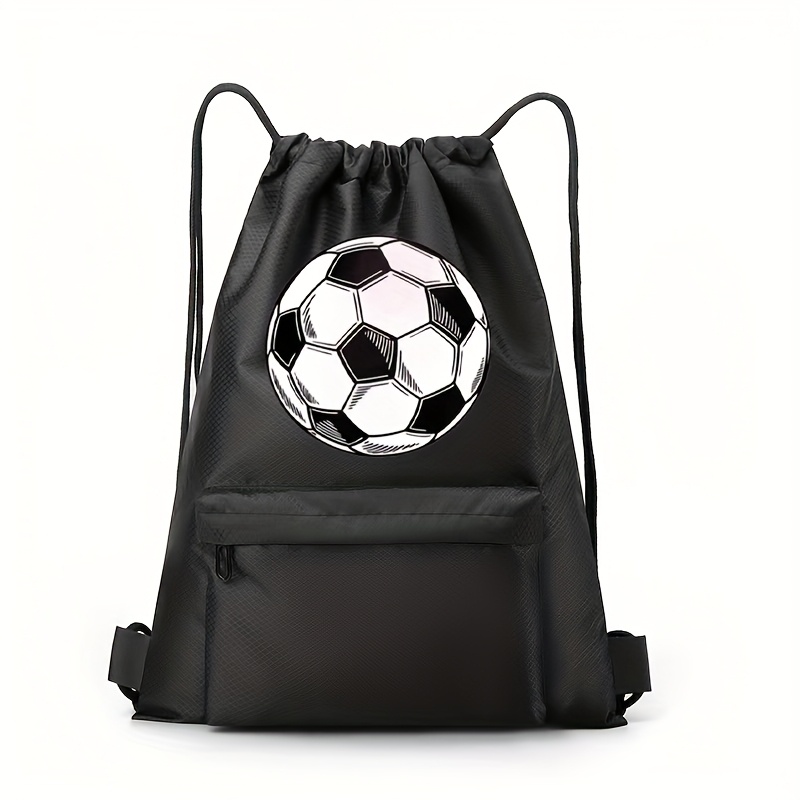 E-shop [Anpassung] Personalisierte Fußball-Turnbeutel mit personalisiertem Buchstaben und Kordelzug, modischer Rucksack mit großem Fassungsvermögen,