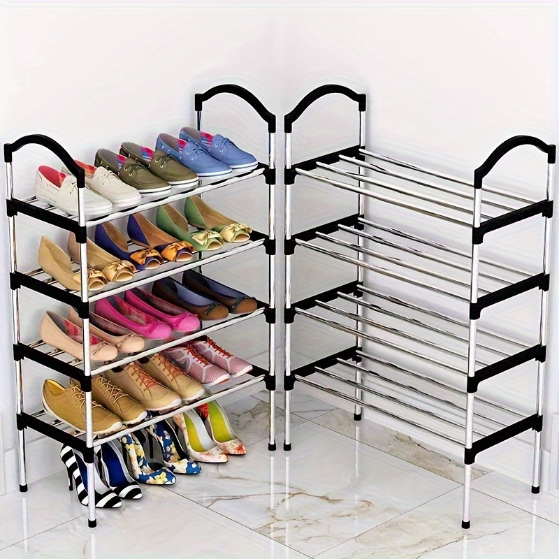 

Modern Multi-layer Shoe Rack - Easy Assembly, Dustproof Entryway Organizer With Metal & Plastic Construction, Available In 3 To 8 Tiers Shoe Rack Organizer Small Shoe Rack