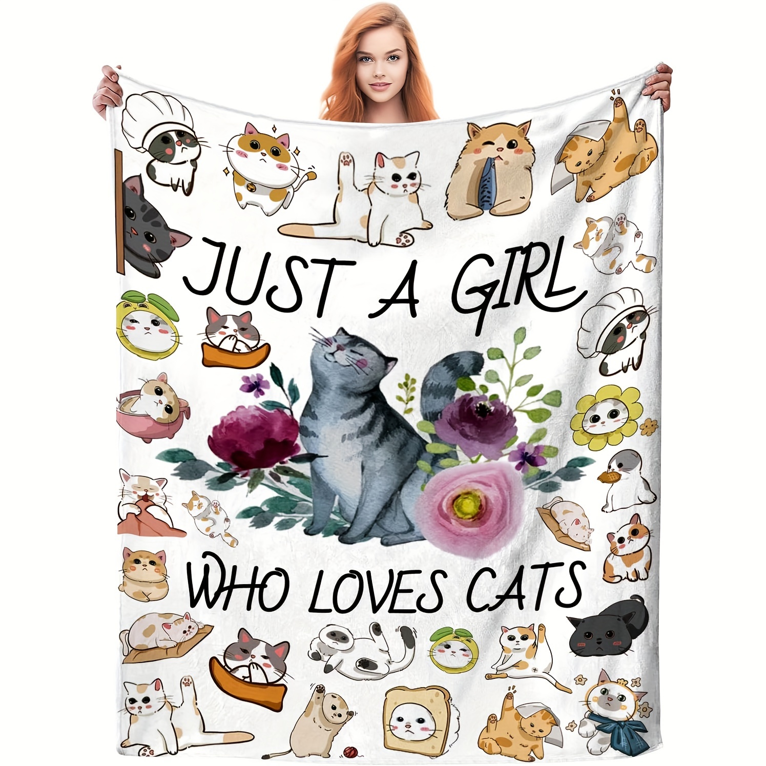 Cat Throw Blanket Cute Animals Pet Pattern Blankets - Temu