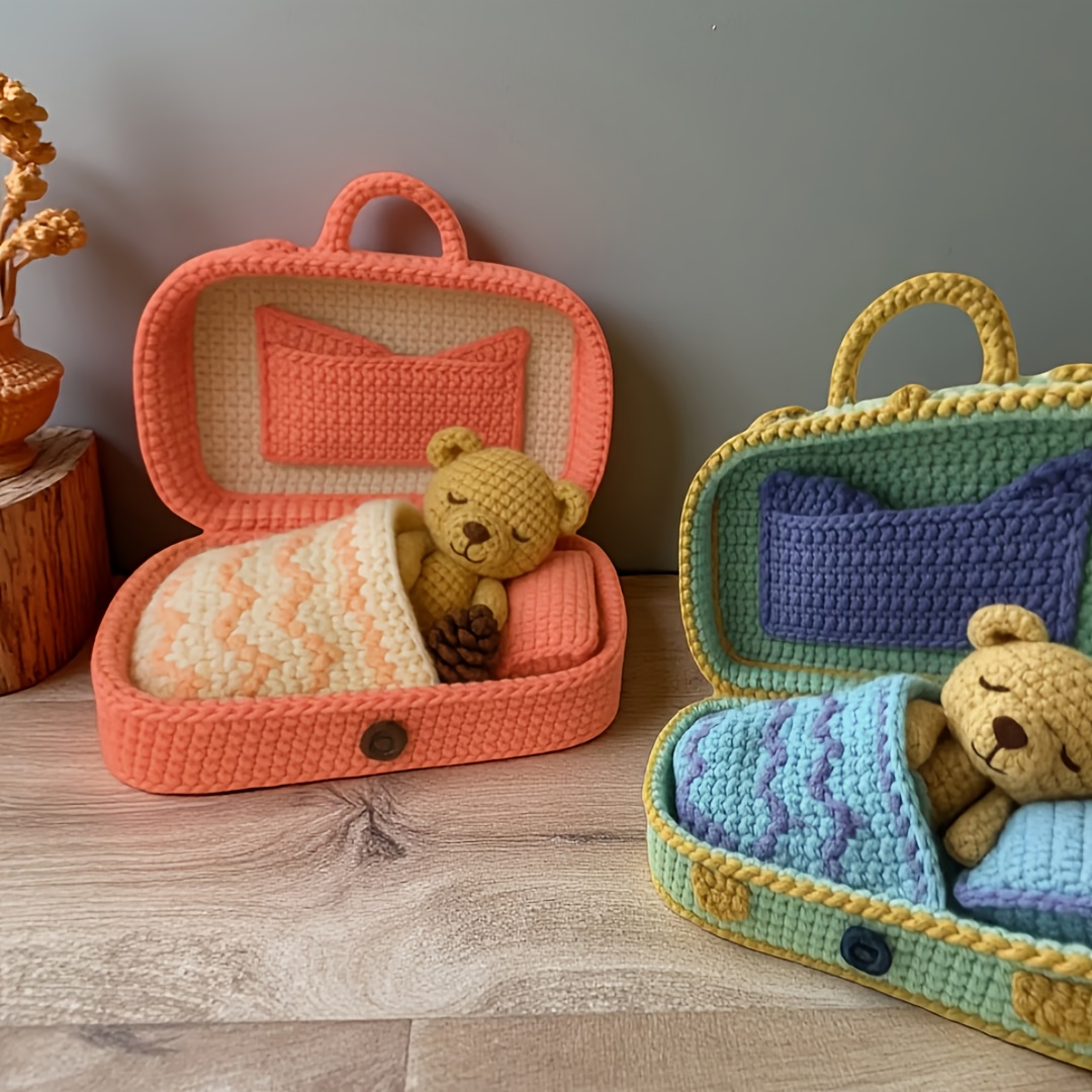3 different   bear crochet kits teddy bear crochet sets in the   complete crochet box teddy bear with step by step text tutorial pdf file multiple colors   from including a full set of crochet tools Product details 2