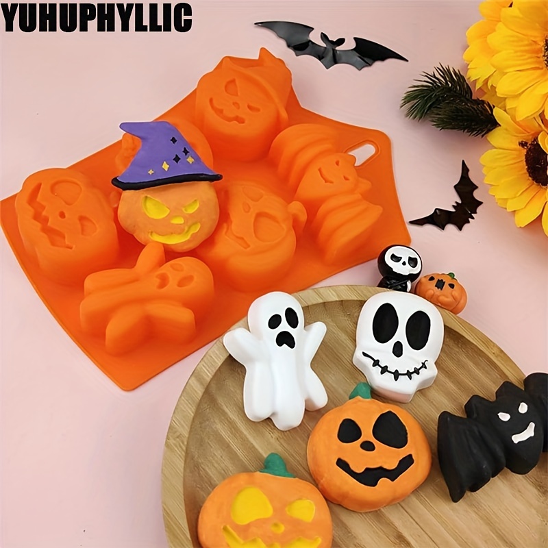 

Yuhuphyllic Baking Mold - 1pc Pumpkin-shaped Chocolate & Treat Making Tray For Cookies, , Jelly, Ice Cubes & Cake Decorating