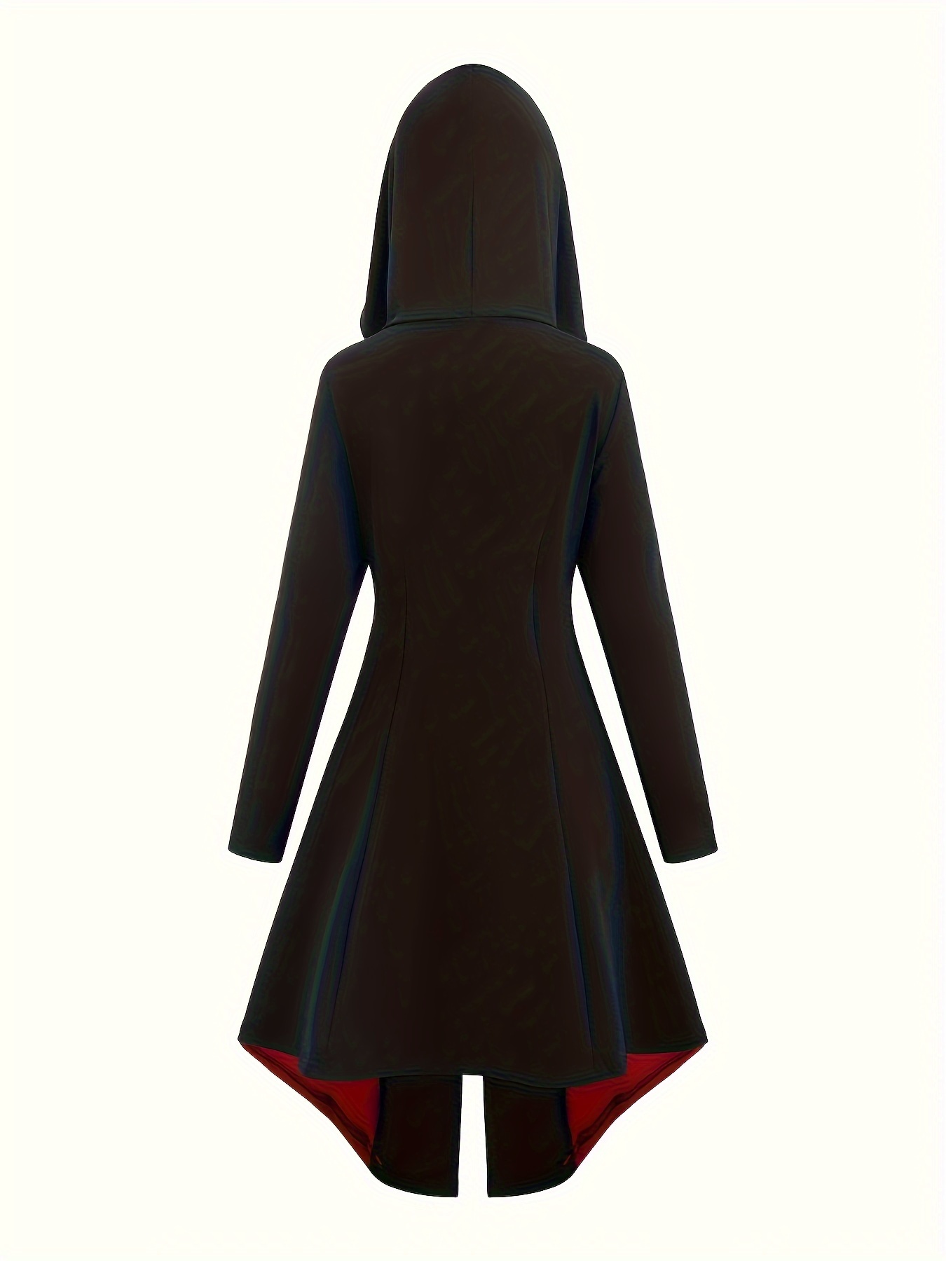 women's gothic style colorblock hooded midi dress elegant - Temu