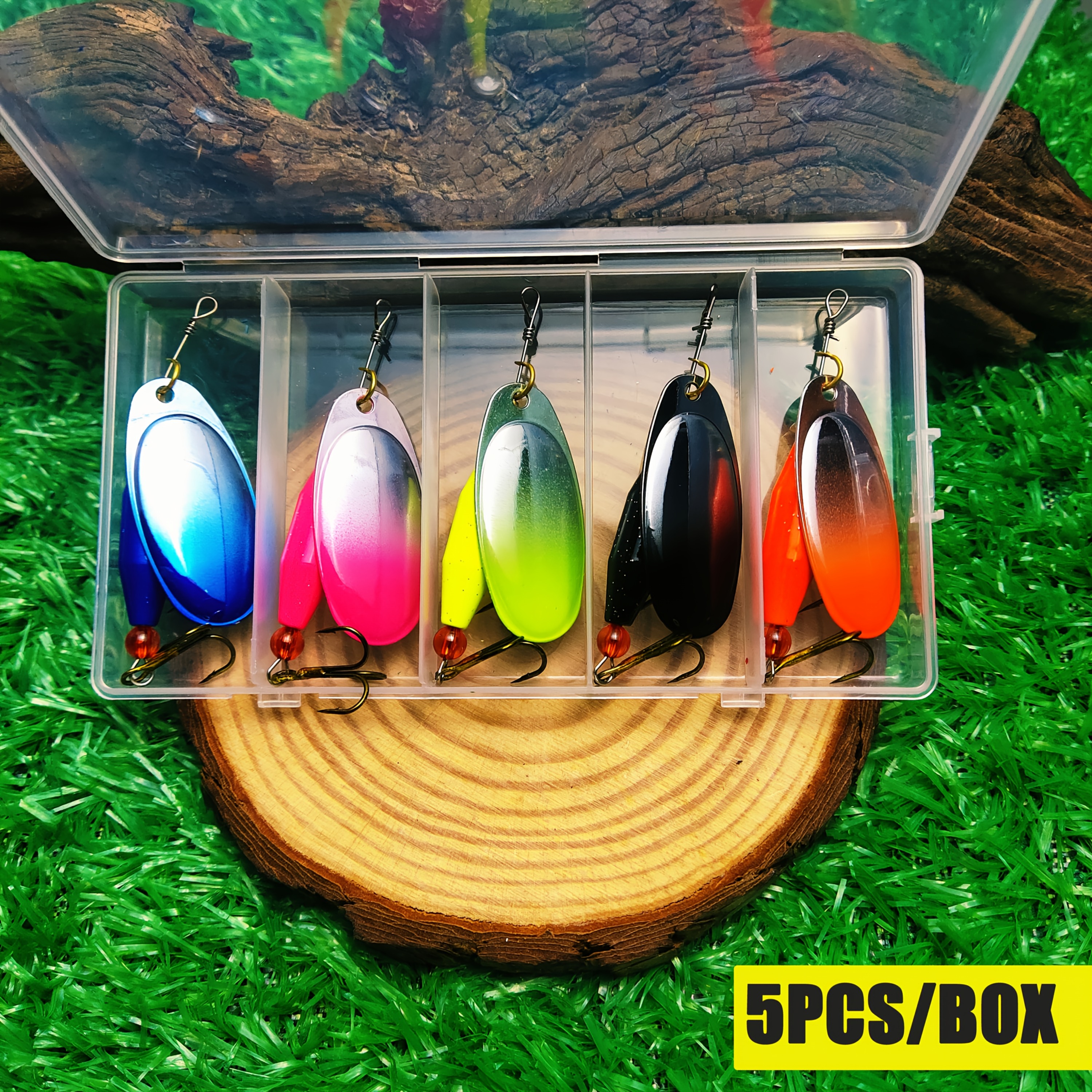 Image of 5pcs/box, Rotating Lure, Metal Lure, Spinning Lure, Bionic Lure, Artificial Lure, Fishing Lure