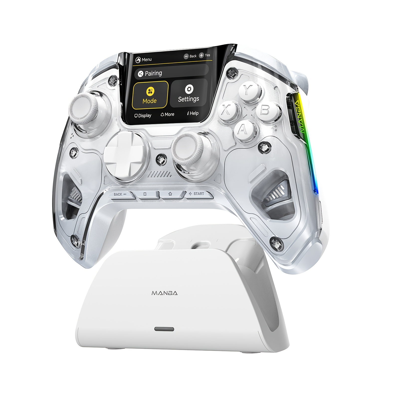 AOC Interactive Screen Wireless PC Controller with RGB Lighting and Hall Effect Joysticks