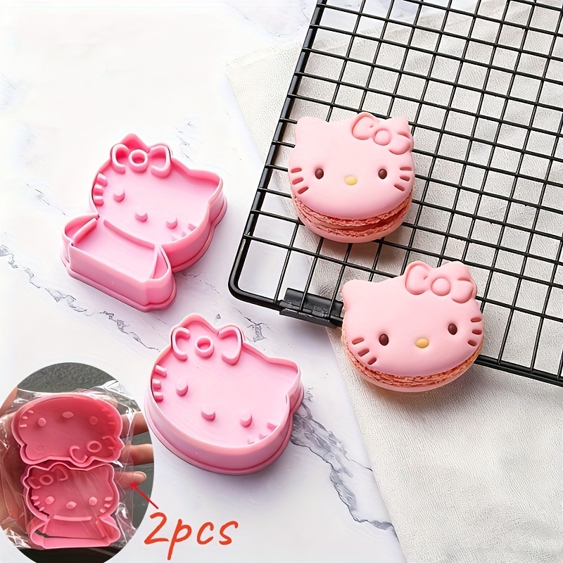 Image of 2/6pcs Hello Kitty Fruit Biscuit Cutting Machine - Cute And Pvc Mold, Suitable For Birthday Gifts And Kitchen Entertainment, Christmas Gifts.
