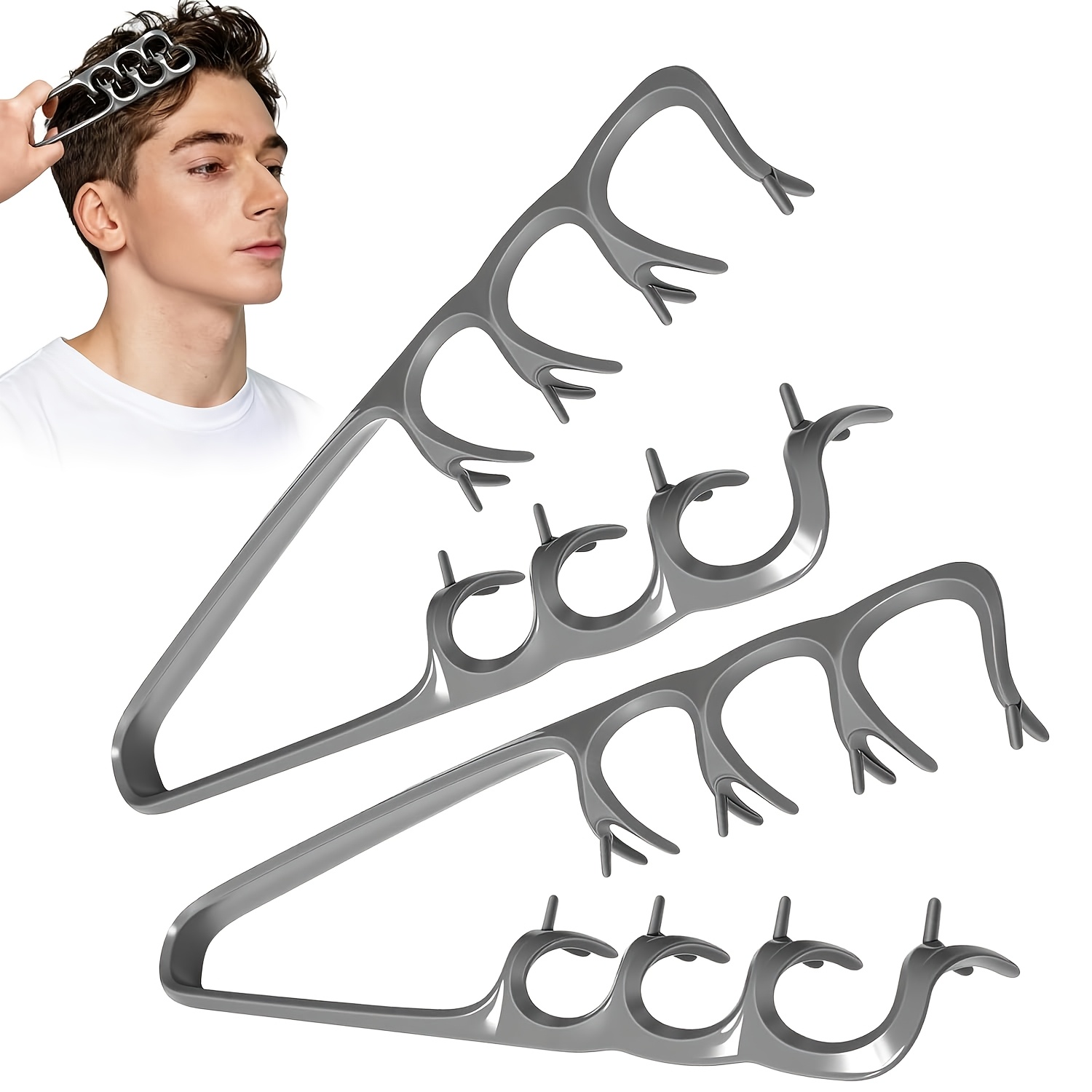 TEMU 2pcs Set Of Upgraded Textured Combs, Suitable For Men And Women, Wide-tooth Styling Comb, Instant Root Volume, Smooth Hairbrush, Suitable For
