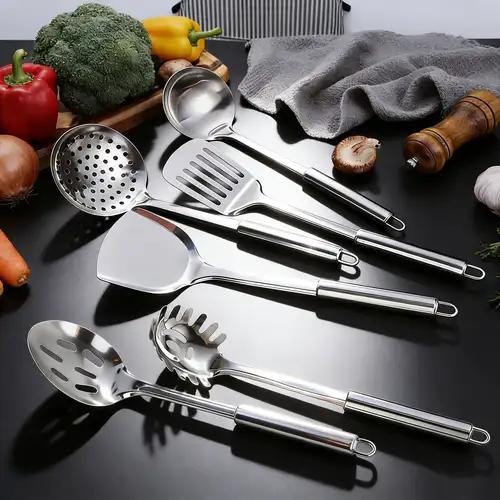 6-teiliges Edelstahl-Küchenutensilien-Set