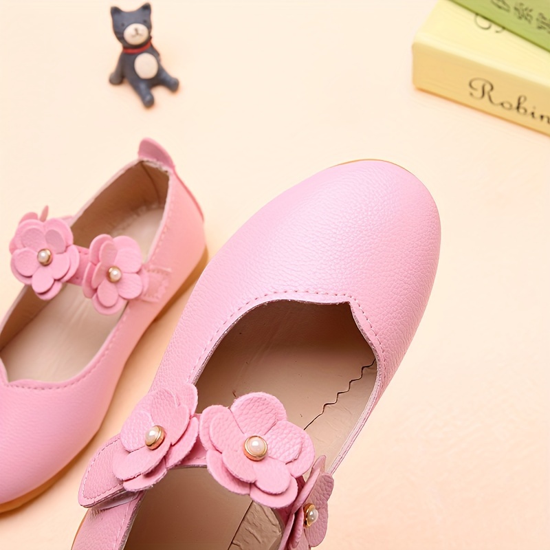 Girls' Floral Flat Shoes, Cute and Gentle Style, Elegant Dance Shoes, Casual Versatile