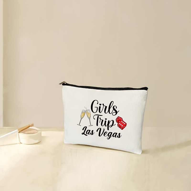 

Las Makeup Bag - Lightweight, Polyester Cosmetic Pouch With Zipper For Travel & Party , Makeup Travel Bag