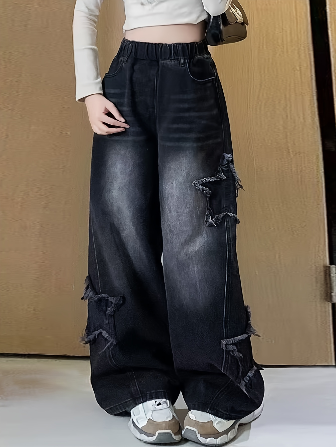 パンツ DIESEL grunge loose straight denim Y2K Y2k Ripped Jeans for Women Teen Girls Grunge Vintage