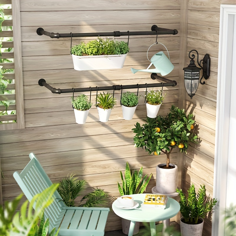 industrial style hanging plant pole indoor plants metal - Temu