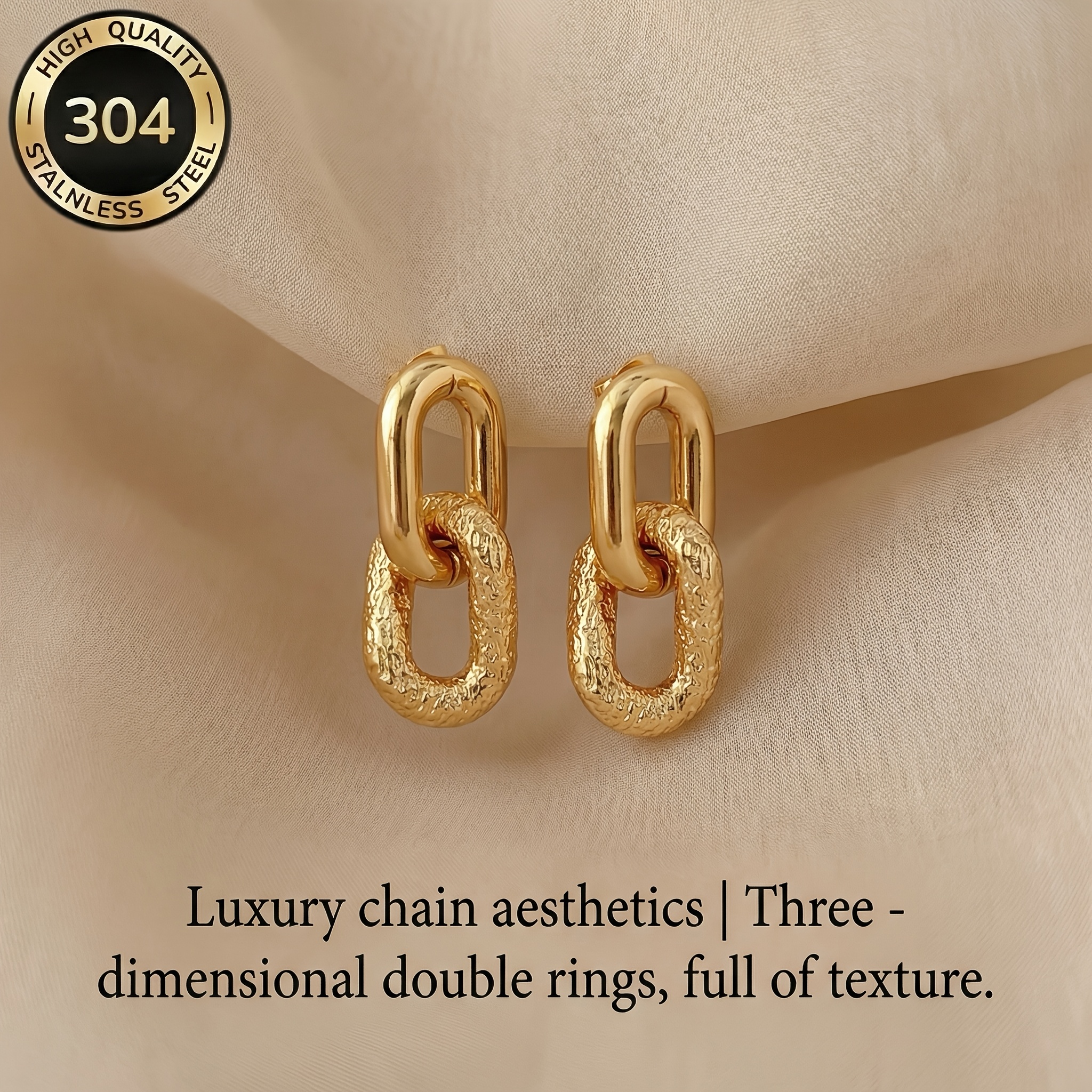 TEMU Valesun304304 Stainless Steel Hypoallergenic Earring - Versatile & Perfect Gift For Her Wedding, Birthday