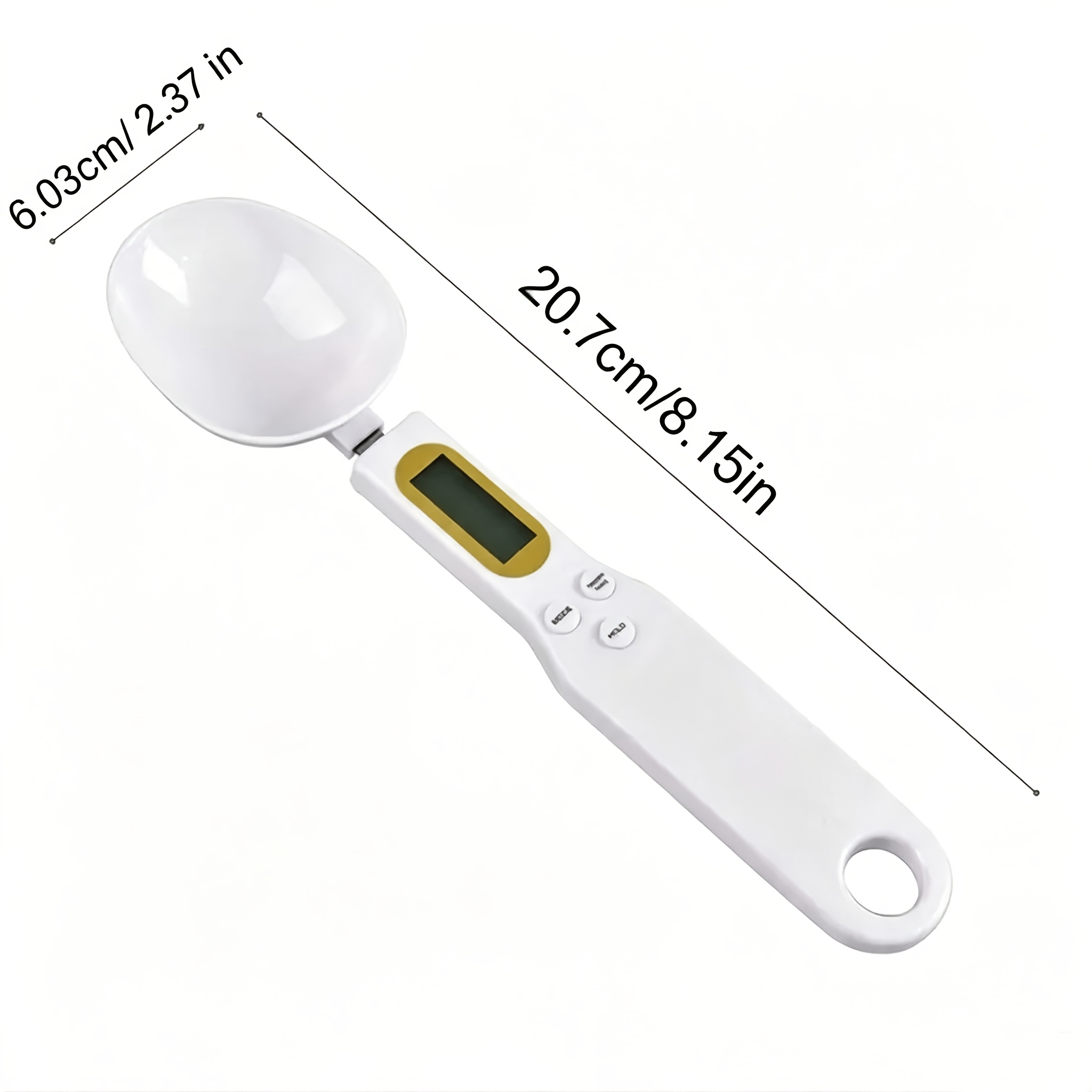 Cuchara de Báscula de Cocina Digital Kolzp - Pantalla LCD, Precisión de 0.1G-500G, Alimentada por Batería, para Herramientas de Detallado Automotriz, Ideal para Cocinar, Hornear y Control de Porciones. Regalos para Navidad y Acción de Gracias - Imagen 3