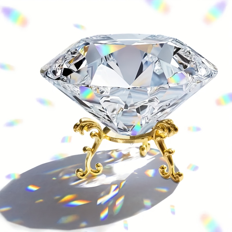 Diamante De Cristal K9 Para Regalo – 80 Mm – “50 Años De Amor” Grabado – Caja Elegante – Aniversario, Boda O Detalle Especial