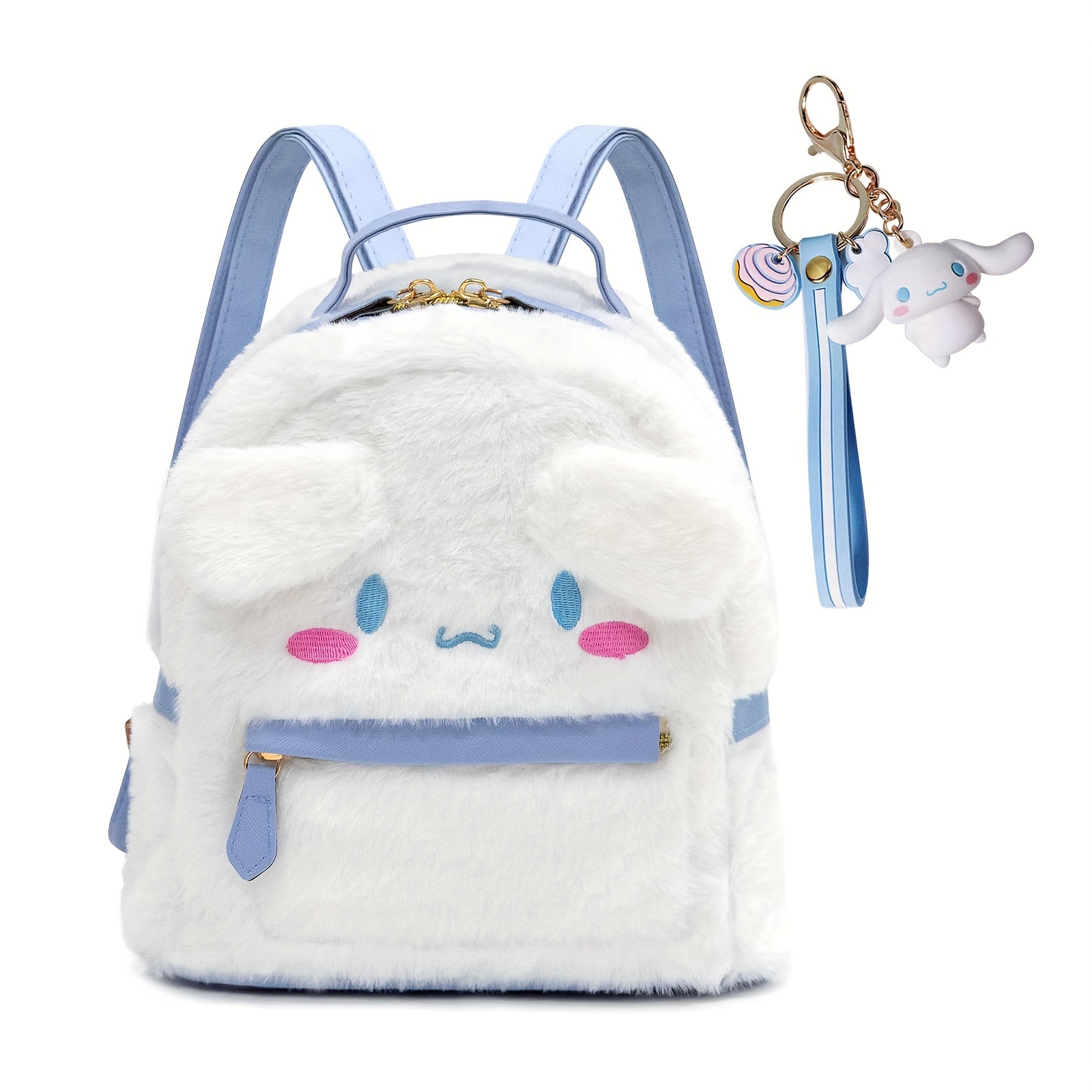 

Cinnamoroll Backpack Melody Backpack Cinnamoroll Melody Cute Furry Plush Backpack - Kawaii Mini Animal Backpacks Cartoon Shoulder Bag