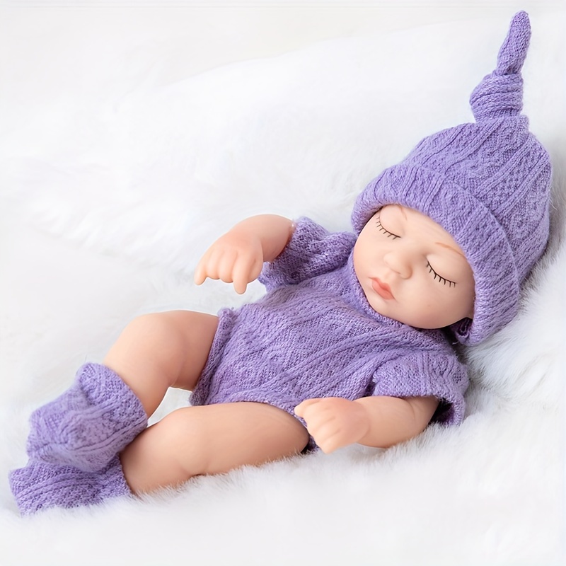 new sleeping baby full     simulation   doll baby doll mini doll details 4