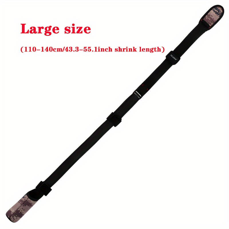 Image of 1pc Fishing Rod Protection Bag Double Head Protection Adjustable Portable Storage Bag Fishing Rod Bundling Strap Back Rod Strap