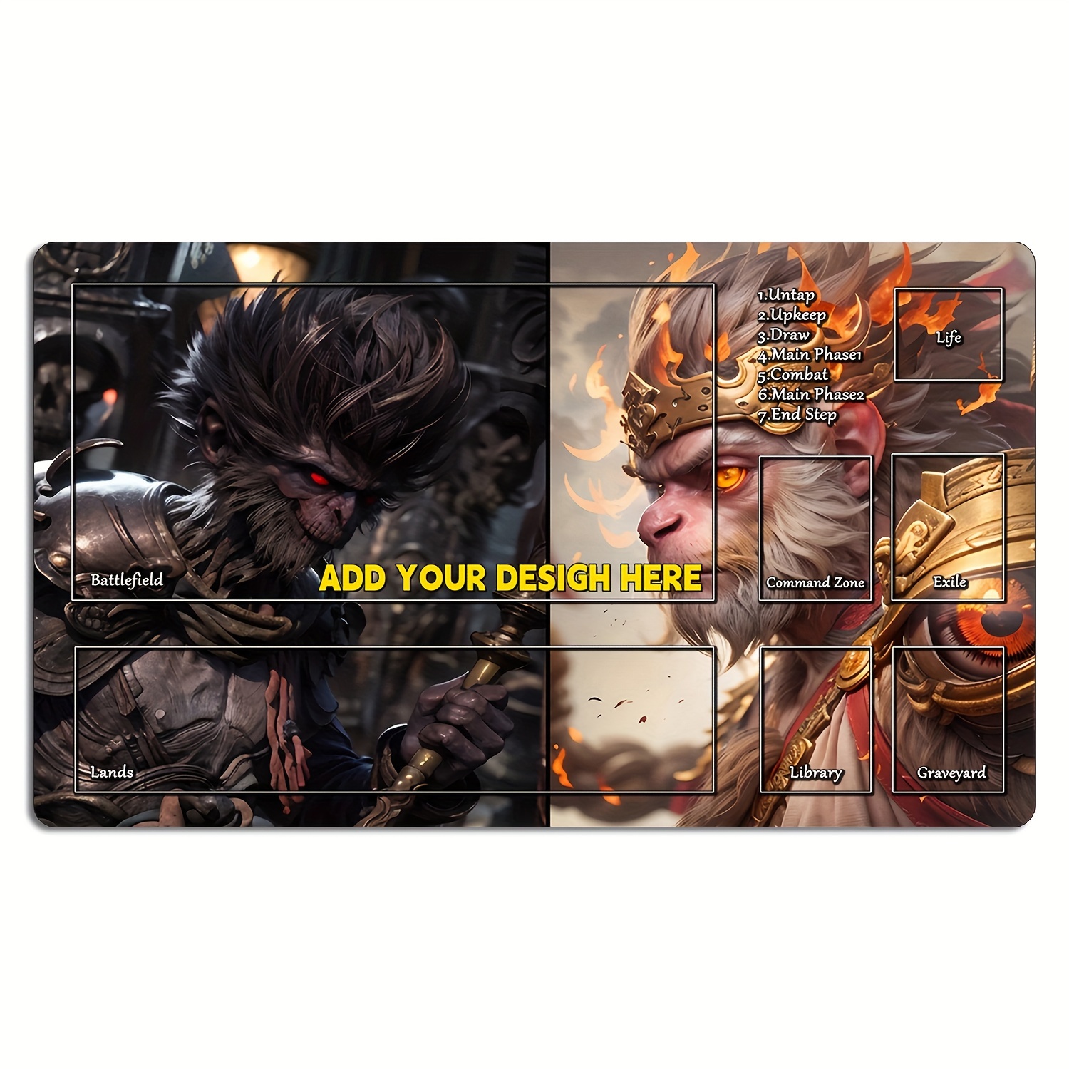 

Precision-, Customizable Magic: Play Mat - Non-slip Rubber Base, Ideal For Tcg & Ccg Games, As Mouse Pad